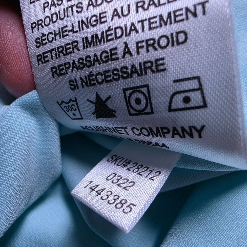 FootJoy 1/4 Zip Bulle Rock Mens M Light Blue Nylon Stretch L/S Pullover 28212